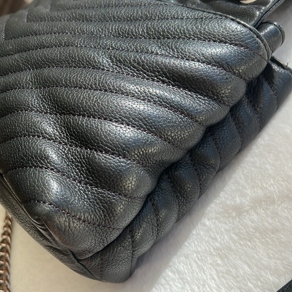 Rebecca Minkoff Black Quilted Pebbled Leather Edie Crossbody Shoulder Bag - Picture 5 of 16